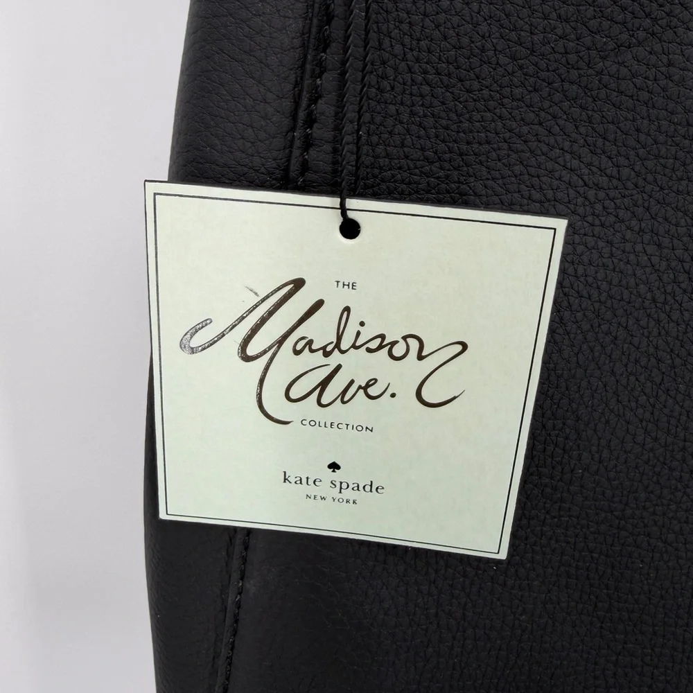 Kate Spade New York x The Madison Ave. Collection NWT Tote Black Leather